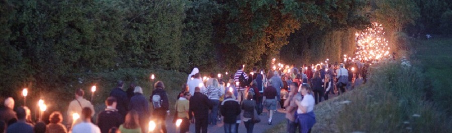 The torch lit procession back to Chipping Campden